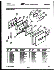 03 - Door Parts parts for Frigidaire Oven 12-4990-00-01 from AppliancePartsPros.com