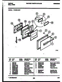 04 - Lower Oven Door Parts parts for Frigidaire Oven 57-2709-00-07 from AppliancePartsPros.com