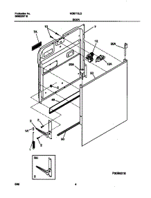 03 - Door parts for Frigidaire Dishwasher MDB110LGW0 from AppliancePartsPros.com