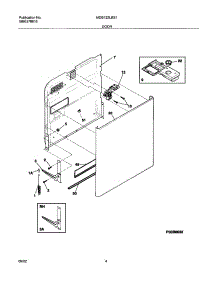 05 - Door parts for Frigidaire Dishwasher MDB122LBS1 from AppliancePartsPros.com