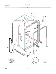 07 - Tub parts for Frigidaire Dishwasher MDB122LBS1 from AppliancePartsPros.com