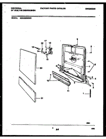 04 - Door Parts parts for Frigidaire Dishwasher MDB202RBW0 from AppliancePartsPros.com