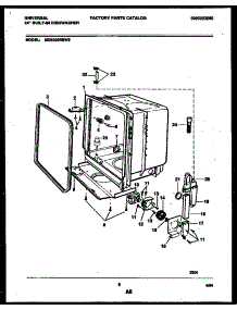 05 - Tub And Frame Parts parts for Frigidaire Dishwasher MDB202RBW0 from AppliancePartsPros.com