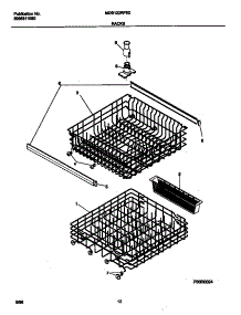 07 - Rack parts for Frigidaire Dishwasher MDB122RFS0 from AppliancePartsPros.com