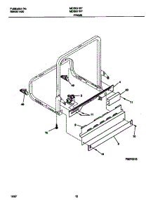 07 - Frame parts for Frigidaire Dishwasher MDB631RFS3 from AppliancePartsPros.com