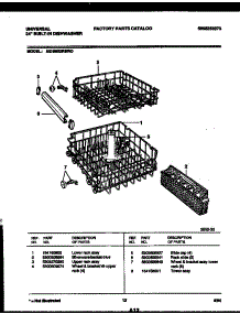 08 - Racks And Trays parts for Frigidaire Dishwasher MDB662RBR0 from AppliancePartsPros.com