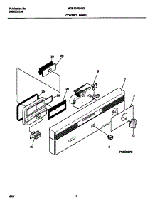02 - Control Panel parts for Frigidaire Dishwasher MDB124BHS0 from AppliancePartsPros.com
