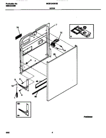 03 - Door parts for Frigidaire Dishwasher MDB124BHS0 from AppliancePartsPros.com