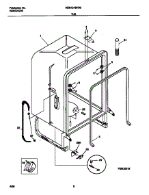 04 - Tub parts for Frigidaire Dishwasher MDB124BHS0 from AppliancePartsPros.com