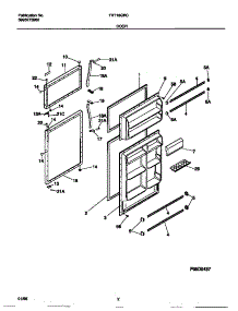 02 - Door parts for Frigidaire Refrigerator TRT18GRCW0 from AppliancePartsPros.com