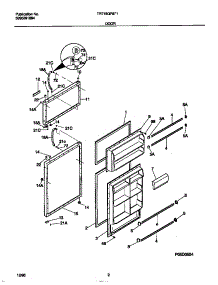 02 - Door parts for Frigidaire Refrigerator TRT18GREW1 from AppliancePartsPros.com