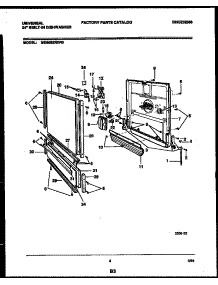 04 - Door Parts parts for Frigidaire Dishwasher MDB532RBR0 from AppliancePartsPros.com