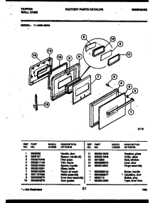 03 - Door Parts parts for Frigidaire Oven 11-4989-00-04 from AppliancePartsPros.com