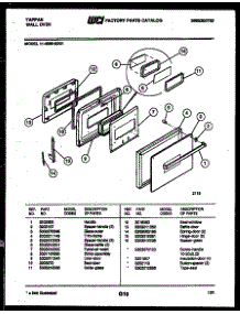 03 - Door Parts parts for Frigidaire Oven 11-4989-00-01 from AppliancePartsPros.com