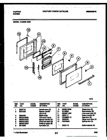 03 - Door Parts parts for Frigidaire Oven 12-3699-00-04 from AppliancePartsPros.com