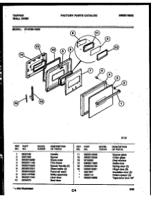 04 - Lower Oven Door Parts parts for Frigidaire Oven 57-2709-00-06 from AppliancePartsPros.com