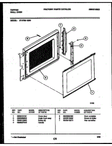 05 - Upper Oven Door Parts parts for Frigidaire Oven 57-2709-00-06 from AppliancePartsPros.com