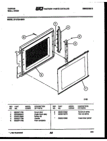 05 - Upper Oven Door Parts parts for Frigidaire Oven 57-2729-00-01 from AppliancePartsPros.com