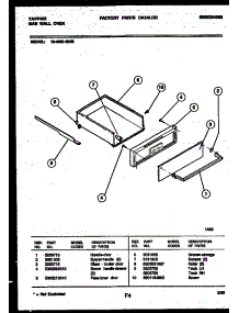 04 - Drawer Parts parts for Frigidaire Oven 12-4980-00-05 from AppliancePartsPros.com