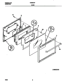 05 - Door parts for Frigidaire Oven TGB504CFS3 from AppliancePartsPros.com