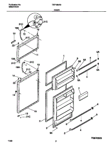 02 - Doors parts for Frigidaire Refrigerator TRT16NRHD1 from AppliancePartsPros.com