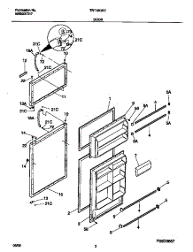 02 - Door parts for Frigidaire Refrigerator TRT18GREW7 from AppliancePartsPros.com
