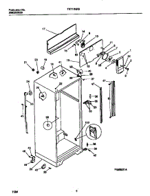 03 - Cabinet W /  Fan Assembly parts for Frigidaire Refrigerator TRT17NRBW0 from AppliancePartsPros.com