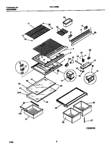 04 - Shelves, Controls, Divider, Mullion parts for Frigidaire Refrigerator TRT17NRBW0 from AppliancePartsPros.com