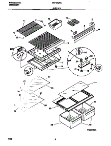04 - Shelves parts for Frigidaire Refrigerator TRT16NRHD1 from AppliancePartsPros.com