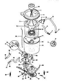 03 - Motor / Tub parts for Frigidaire Washer TWX233RBD2 from AppliancePartsPros.com