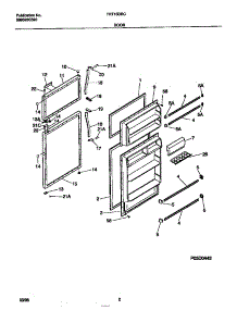02 - Door parts for Frigidaire Refrigerator TRT15DRCW2 from AppliancePartsPros.com