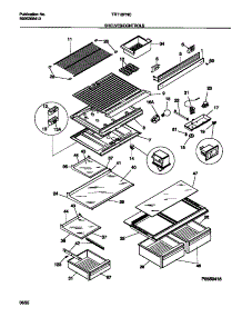 04 - Shelves / Controls parts for Frigidaire Refrigerator TRT18PNCW0 from AppliancePartsPros.com