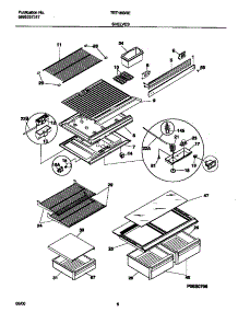 04 - Shelves parts for Frigidaire Refrigerator TRT18GRED7 from AppliancePartsPros.com