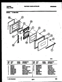 03 - Door Parts parts for Frigidaire Oven 11-1559-00-05 from AppliancePartsPros.com