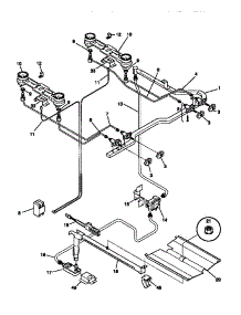 03 - Burner parts for Frigidaire Range TGF332BCDA from AppliancePartsPros.com