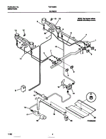 03 - Burner parts for Frigidaire Range TGF332BCWB from AppliancePartsPros.com