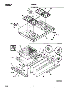 05 - Top / Drawer parts for Frigidaire Range TGF332BCWB from AppliancePartsPros.com