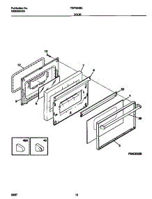06 - Door parts for Frigidaire Range TGF334BCWH from AppliancePartsPros.com