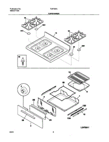 09 - Top / Drawer parts for Tappan Range TGF336ASC from AppliancePartsPros.com