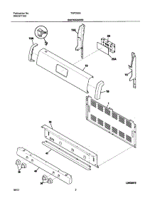 03 - Backguard parts for Tappan Range TGF336AUA from AppliancePartsPros.com