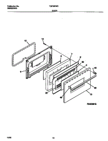 06 - Door parts for Frigidaire Range TGF330WCDD from AppliancePartsPros.com