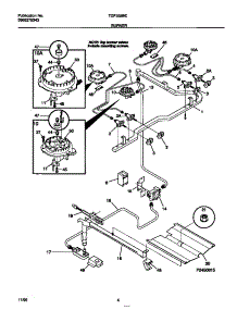 03 - Burner parts for Frigidaire Range TGF335BCWB from AppliancePartsPros.com