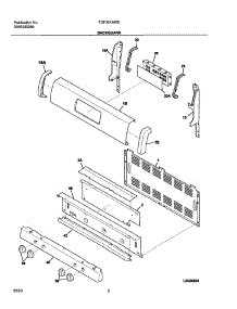03 - Backguard parts for Tappan Range TGF351AWD from AppliancePartsPros.com