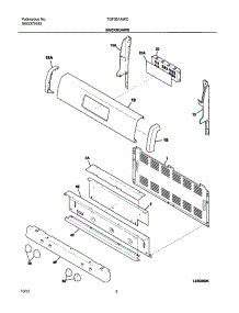 03 - Backguard parts for Tappan Range TGF351AWC from AppliancePartsPros.com