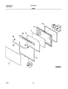 11 - Door parts for Tappan Range TGF351AWC from AppliancePartsPros.com