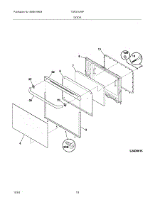 11 - Door parts for Tappan Range TGF351AWF from AppliancePartsPros.com