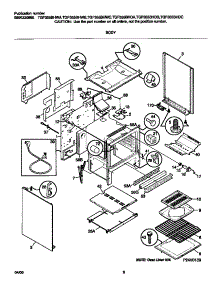 04 - Body parts for Frigidaire Range TGF355BHDA from AppliancePartsPros.com