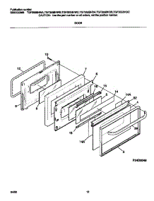 06 - Door parts for Frigidaire Range TGF355BHDA from AppliancePartsPros.com