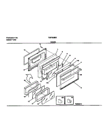 06 - Door parts for Frigidaire Range TGF355BXDA from AppliancePartsPros.com