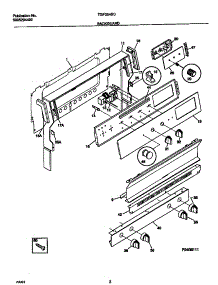 02 - Backguard parts for Frigidaire Range TGF354SCWD from AppliancePartsPros.com